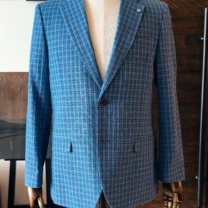 Nautica Men's Blue Plaid Sport Coat - Worn Once - 40R